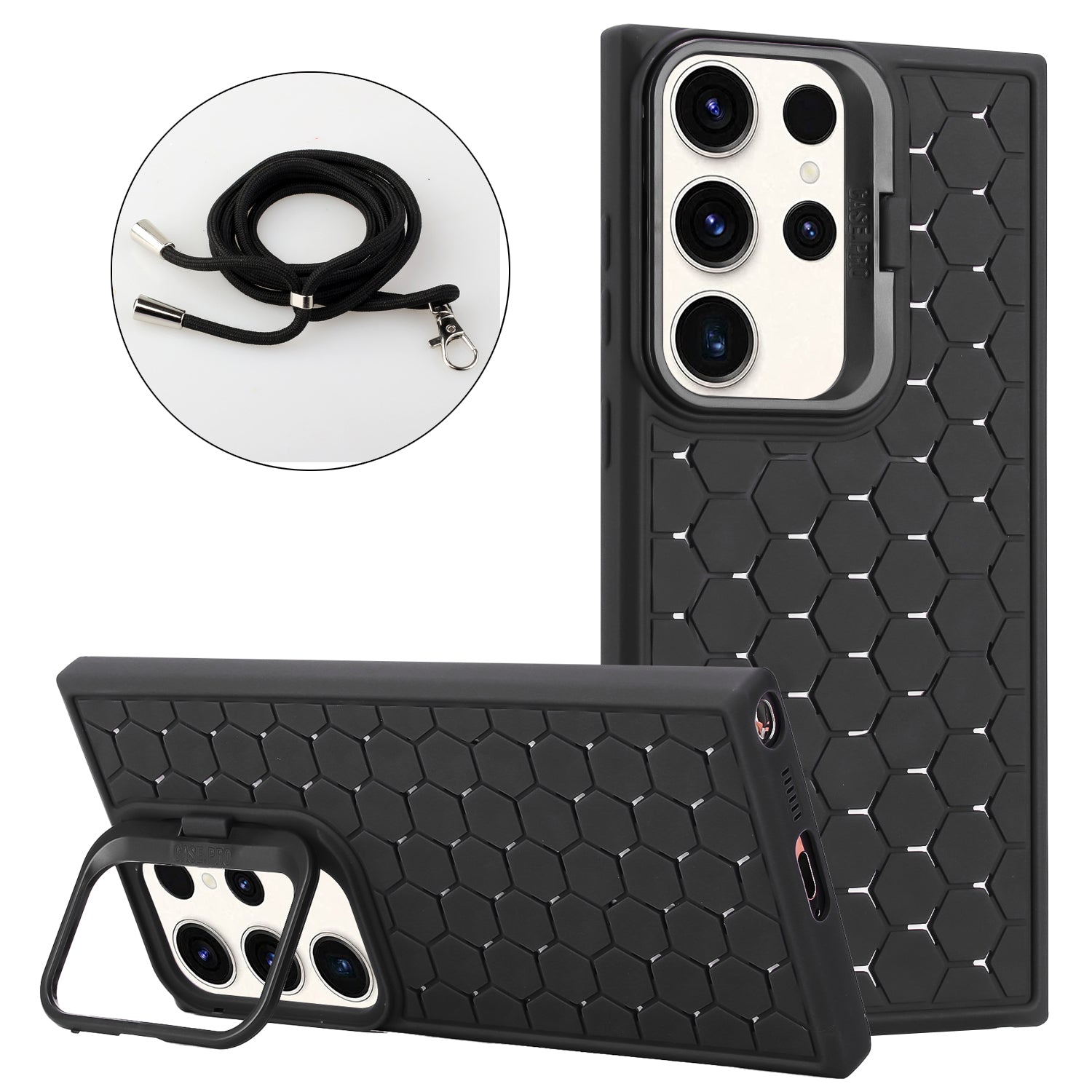 For Samsung Galaxy S24 Ultra TPU Case with Lanyard / Kickstand Heat Dissipation Cover For Samsung Galaxy S24 Ultra TPU Case with Lanyard / Kickstand Heat Dissipation Cover